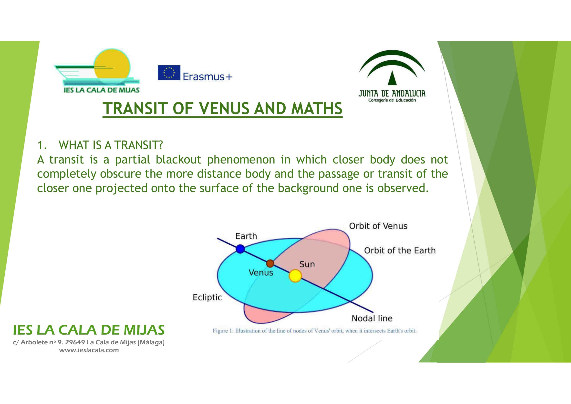 MATHS IN SPACE: Transit of Venus and Maths
